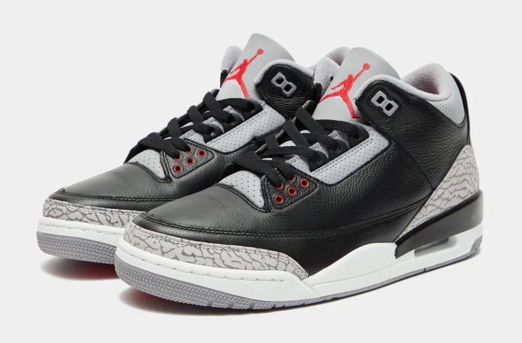 Detailed look at Air Jordan 3 Black Cement